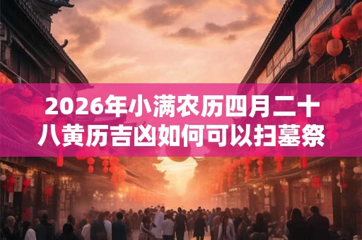 2026年小满农历四月二十八黄历吉凶如何可以扫墓祭祖吗? 2026年小满农历四月二十八黄历吉凶如何可以扫墓祭祖吗?