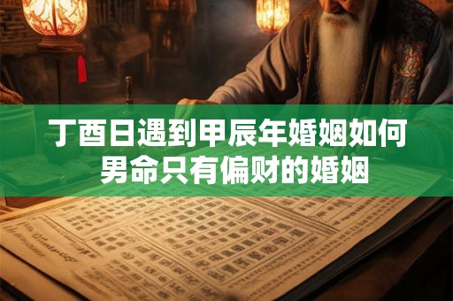 丁酉日遇到甲辰年婚姻如何  男命只有偏财的婚姻