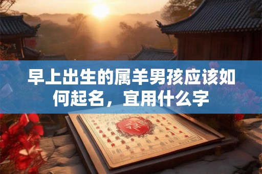 早上出生的属羊男孩应该如何起名，宜用什么字