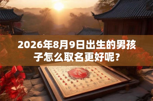 2026年8月9日出生的男孩子怎么取名更好呢? 2026年8月9日出生的男孩子怎么取名更好呢?