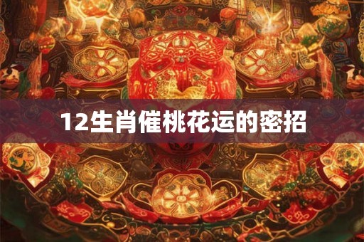 12生肖催桃花运的密招
