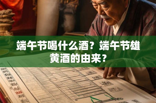 端午节喝什么酒？端午节雄黄酒的由来？