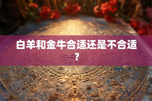 白羊和金牛合适还是不合适？
