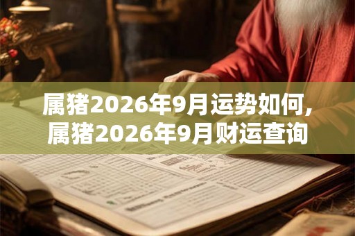 属猪2026年9月运势如何,属猪2026年9月财运查询 属猪2026年9月运势如何,属猪2026年9月财运查询