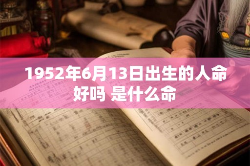 1952年6月13日出生的人命好吗 是什么命