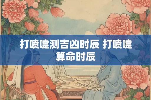 打喷嚏测吉凶时辰 打喷嚏算命时辰