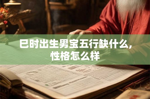 巳时出生男宝五行缺什么,性格怎么样