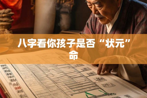 八字看你孩子是否“状元”命