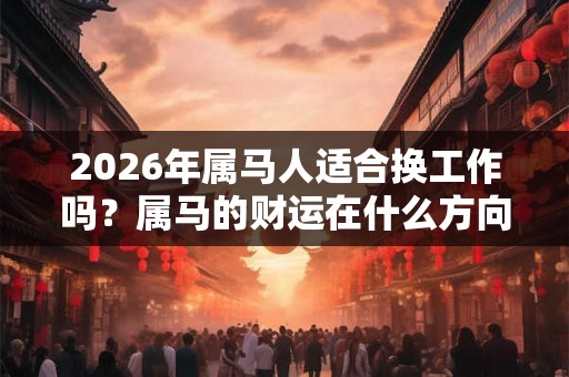 2026年属马人适合换工作吗？属马的财运在什么方向？