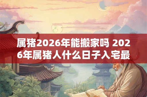 属猪2026年能搬家吗 2026年属猪人什么日子入宅最吉利