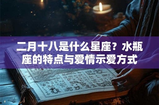 二月十八是什么星座？水瓶座的特点与爱情示爱方式