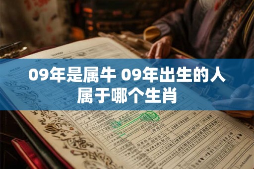 09年是属牛 09年出生的人属于哪个生肖