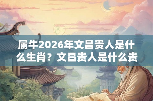 属牛2026年文昌贵人是什么生肖？文昌贵人是什么贵人？