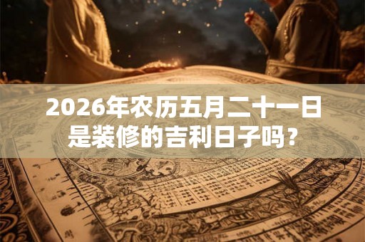 2026年农历五月二十一日是装修的吉利日子吗？