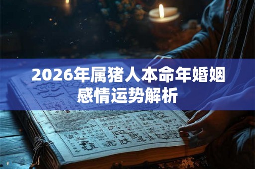 2026年属猪人本命年婚姻感情运势解析