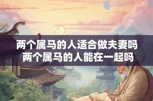 两个属马的人适合做夫妻吗 两个属马的人能在一起吗