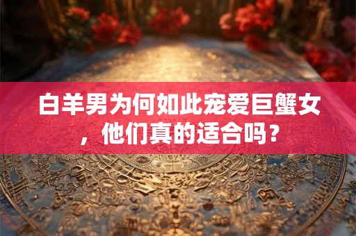 白羊男为何如此宠爱巨蟹女，他们真的适合吗？