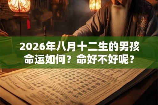 2026年八月十二生的男孩命运如何？命好不好呢？