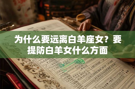 为什么要远离白羊座女？要提防白羊女什么方面