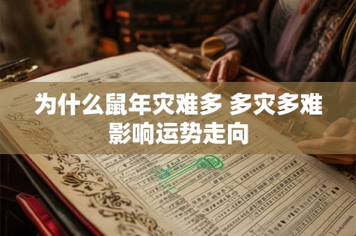为什么鼠年灾难多 多灾多难影响运势走向