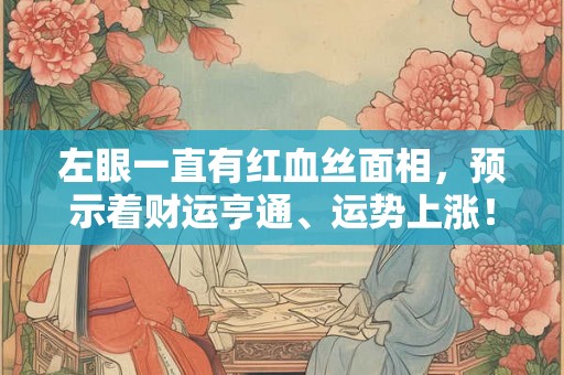 左眼一直有红血丝面相，预示着财运亨通、运势上涨！