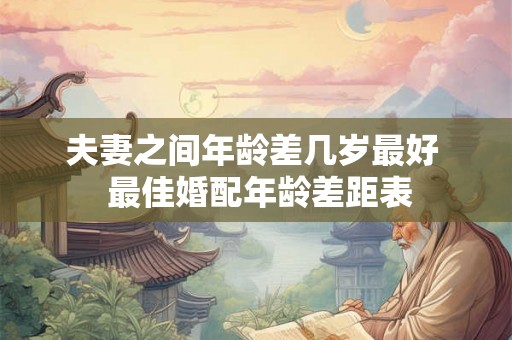 夫妻之间年龄差几岁最好  最佳婚配年龄差距表