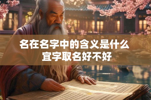名在名字中的含义是什么  宜字取名好不好