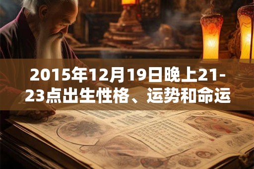 2015年12月19日晚上21-23点出生性格、运势和命运