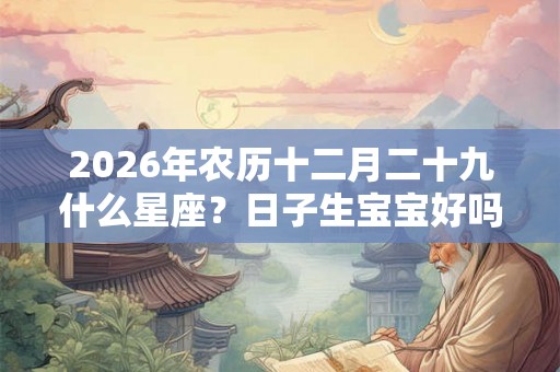 2026年农历十二月二十九什么星座？日子生宝宝好吗？
