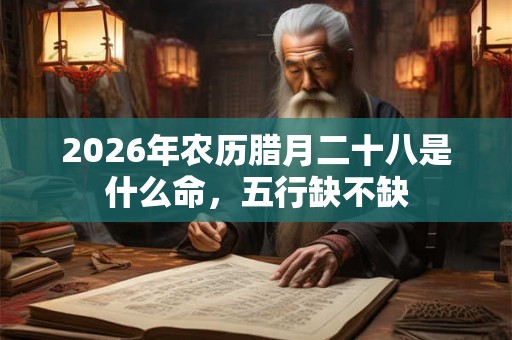 2026年农历腊月二十八是什么命，五行缺不缺