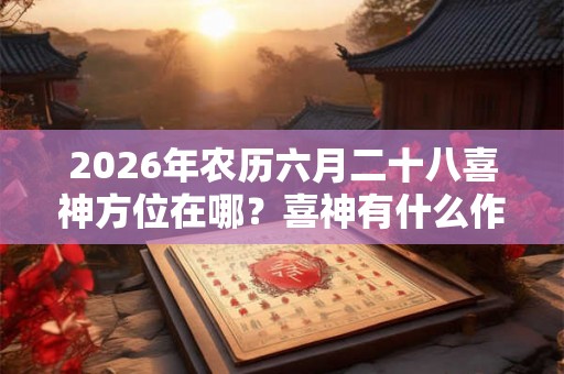 2026年农历六月二十八喜神方位在哪？喜神有什么作用？