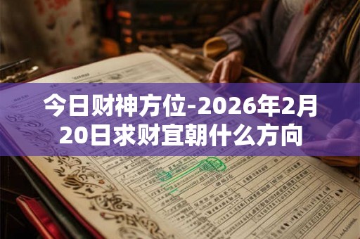 今日财神方位-2026年2月20日求财宜朝什么方向