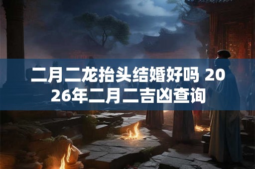 二月二龙抬头结婚好吗 2026年二月二吉凶查询