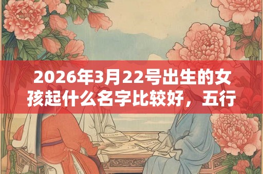 2026年3月22号出生的女孩起什么名字比较好，五行属什么