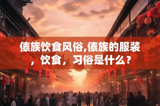 傣族饮食风俗,傣族的服装，饮食，习俗是什么？