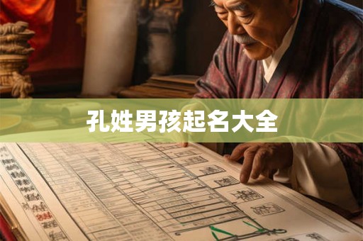 孔姓男孩起名大全