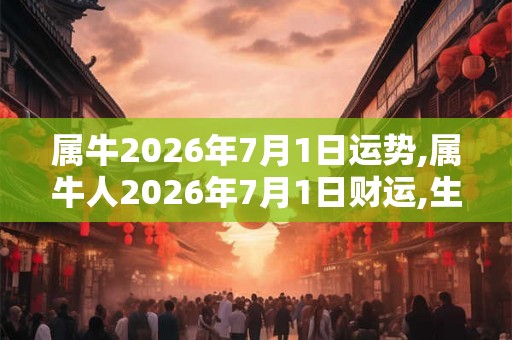 属牛2026年7月1日运势,属牛人2026年7月1日财运,生肖牛2026年7月1日运势 属牛2026年7月1日运势,属牛人2026年7月1日财运,生肖牛2026年7月1日运势