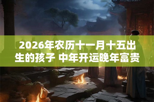 2026年农历十一月十五出生的孩子 中年开运晚年富贵