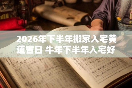 2026年下半年搬家入宅黄道吉日 牛年下半年入宅好日子