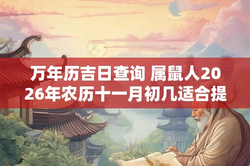 万年历吉日查询 属鼠人2026年农历十一月初几适合提车