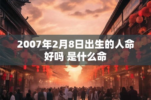 2007年2月8日出生的人命好吗 是什么命