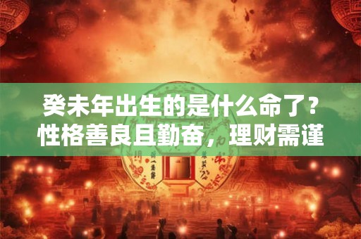 癸未年出生的是什么命了？性格善良且勤奋，理财需谨慎，感情自律。