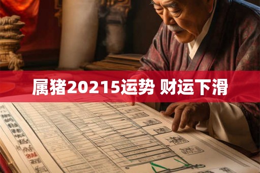 属猪20215运势 财运下滑 属猪20215运势 财运下滑
