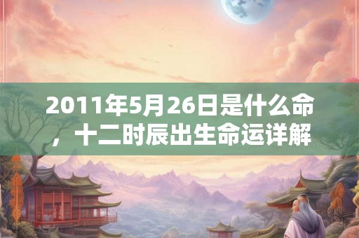 2011年5月26日是什么命，十二时辰出生命运详解