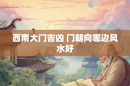 西南大门吉凶 门朝向哪边风水好