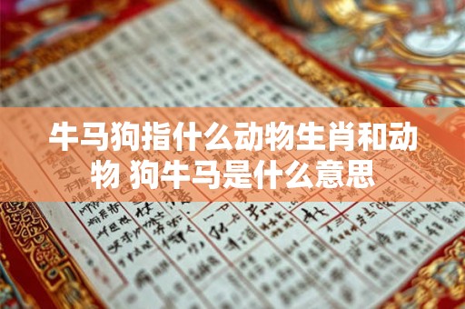 牛马狗指什么动物生肖和动物 狗牛马是什么意思