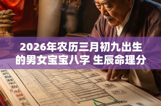 2026年农历三月初九出生的男女宝宝八字 生辰命理分析取名 2026年农历三月初九出生的男女宝宝八字 生辰命理分析取名