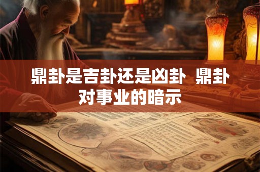 鼎卦是吉卦还是凶卦  鼎卦对事业的暗示