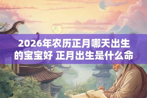 2026年农历正月哪天出生的宝宝好 正月出生是什么命 2026年农历正月哪天出生的宝宝好 正月出生是什么命