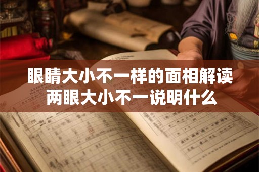 眼睛大小不一样的面相解读 两眼大小不一说明什么